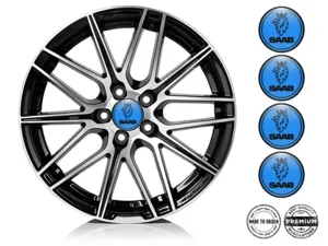 Saab Radaufkleber Hochglanz Plasma Flow Core